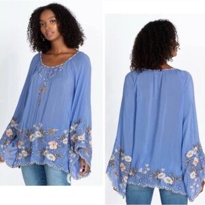 Johnny Was Tops Johnny Was Embroidered Indina Blouse size Large